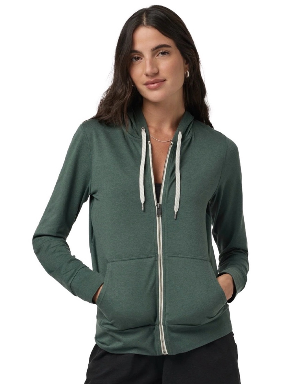 Like New Women’s Sz L Forest Green Vuori Halo Performance Hoodie 2.0